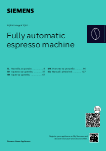 Priročnik Siemens TQ513R01 Espresso kavni aparat