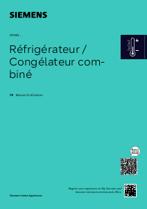 Mode d’emploi Siemens KF96NVPEA Réfrigérateur combiné