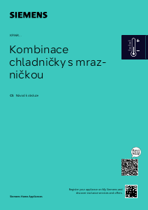 Manuál Siemens KF96RSBEA Lednice s mrazákem