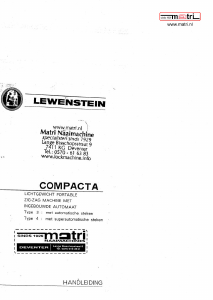 Handleiding Lewenstein Compacta 3 Naaimachine