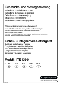 Handleiding Küppersbusch ITE 139-0 Vriezer