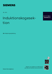 Brugsanvisning Siemens EX675LYV1E Kogesektion
