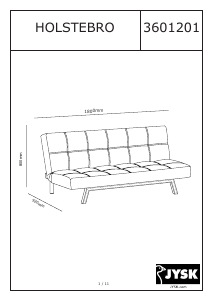 Manual JYSK Holstebro Canapea extensibilă