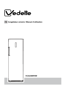 Mode d’emploi Vedette VCA238NFEW Congélateur
