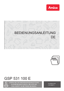 Bedienungsanleitung Amica GSP 531 100 E Geschirrspüler