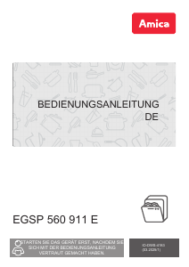 Bedienungsanleitung Amica EGSP 560 911 E Geschirrspüler