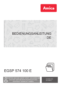 Bedienungsanleitung Amica EGSP 574 100 E Geschirrspüler
