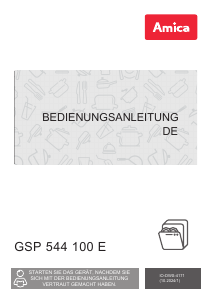 Bedienungsanleitung Amica GSP 544 100 E Geschirrspüler