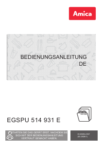 Bedienungsanleitung Amica EGSPU 514 931 E Geschirrspüler