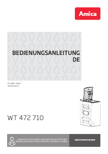 Bedienungsanleitung Amica WT 472 710 Waschmaschine