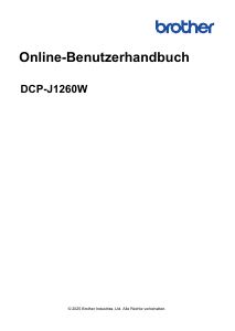 Bedienungsanleitung Brother DCP-J1260W Multifunktionsdrucker