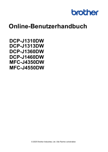 Bedienungsanleitung Brother DCP-J1310DW Multifunktionsdrucker