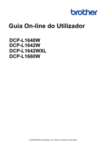 Manual Brother DCP-L1660W Impressora multifunções