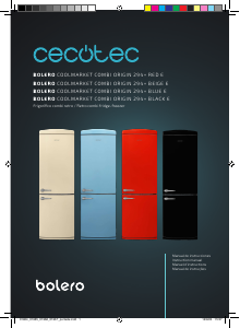 Manual de uso Cecotec Bolero CoolMarket Combi Origin 294+ Blue E Frigorífico combinado