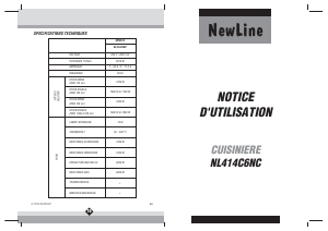 Mode d’emploi NewLine NL414C6NC Cuisinière