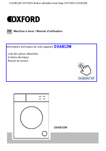Mode d’emploi Oxford OXA812W Lave-linge