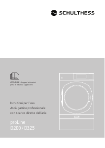 Manuale Schulthess proLine D200 Asciugatrice