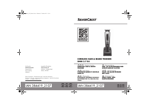 Bruksanvisning SilverCrest IAN 384419 Skäggtrimmer