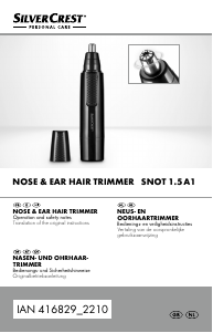 Manual SilverCrest IAN 416829 Nose Hair Trimmer