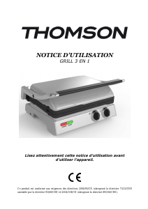 Manuale Thomson THGR06306 Grill a contatto