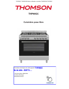 Mode d’emploi Thomson THP90GC Cuisinière