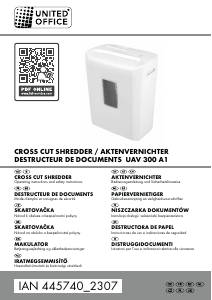 Mode d’emploi United Office IAN 445740 Destructeur