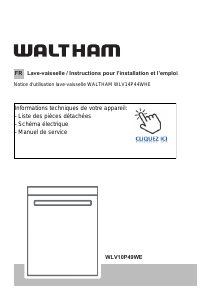 Mode d’emploi Waltham WLV10P49WE Lave-vaisselle