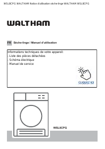 Mode d’emploi Waltham WSL8CPG Sèche-linge