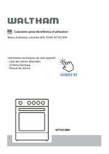 Mode d’emploi Waltham WT55CMW Cuisinière