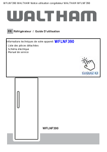 Mode d’emploi Waltham WFLNF390 Réfrigérateur