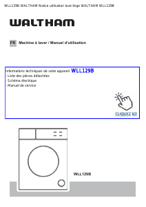 Mode d’emploi Waltham WLL129B Lave-linge