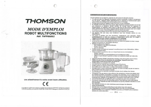 Bedienungsanleitung Thomson THFP06092 Küchenmaschine