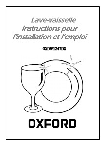 Mode d’emploi Oxford OXDW1247DX Lave-vaisselle