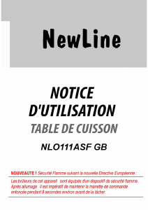 Mode d’emploi NewLine NL0111ASFGB Table de cuisson