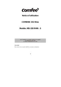 Mode d’emploi Comfee MD-328RWN-S Réfrigérateur combiné