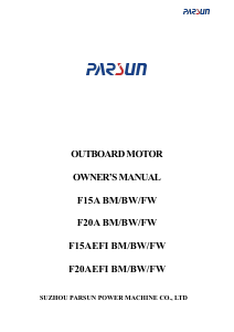 Bruksanvisning Parsun F20A BW Utombordare