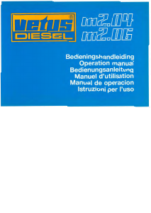 Handleiding Vetus M2.04 Scheepsmotor