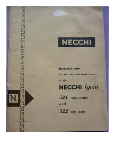 Handleiding Necchi 522 Naaimachine