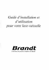 Mode d’emploi Brandt P2550 Lave-vaisselle