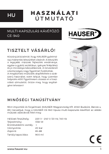 Használati útmutató Hauser CE-940 Kávéautomata