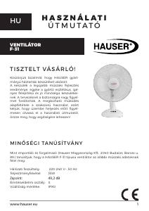 Használati útmutató Hauser F-31 Ventilátor