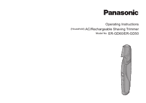 Instrukcja Panasonic ER-GD50K Trymer do bikini