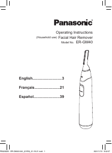 Mode d’emploi Panasonic ER-GM40K Coupe-sourcils