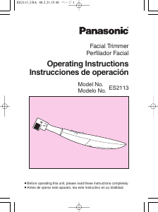 Bruksanvisning Panasonic ES-2113PC Ögonbrynstrimmer