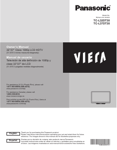Bruksanvisning Panasonic TC-L32DT30 Viera LCD TV