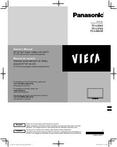 Manual Panasonic TC-L37U3 Viera LCD Television