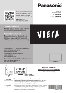 Manual Panasonic TC-L42E60 Viera LCD Television