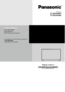 Manual Panasonic TC-65CX420 Viera LED Television