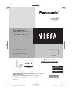 Mode d’emploi Panasonic TC-65CX850 Viera Téléviseur LED