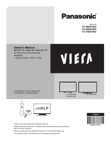 Bruksanvisning Panasonic TC-75EX750 LED TV
